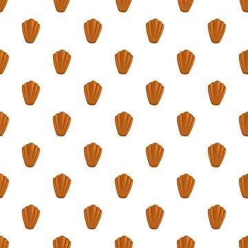 Madeleine cookies forming seamless pattern design Stock Illustration
