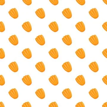 Madeleine cookies pattern creating a sweet food background Stock Illustration