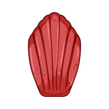 Madeleine shell cake decorative baking mold cartoon drawing 스톡 일러스트