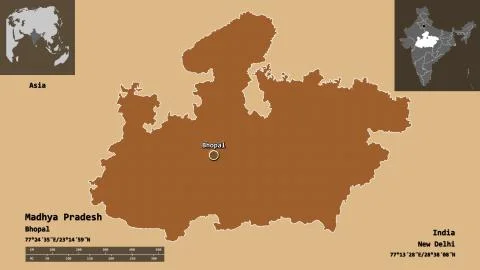 Madhya Pradesh, state of India. Previews. Pattern Stock Illustration
