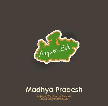 Madhya Pradesh vector sticker Stock Illustration