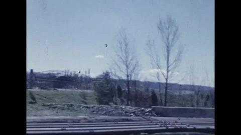 MADISON - 1974: Tornado Aftermath — Flattened towers fill switchyard Stock Footage 342229821