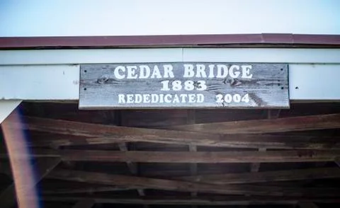 Madison County Bridge - CEDAR bridge Stock Photos