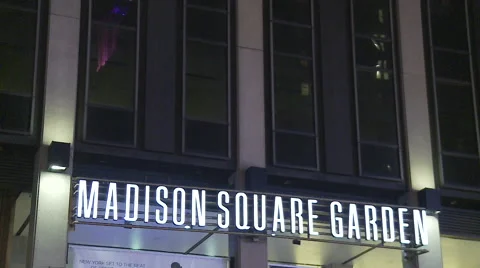 Madison Square Garden in NYC. MSG Game Night. Stock Footage 48857804