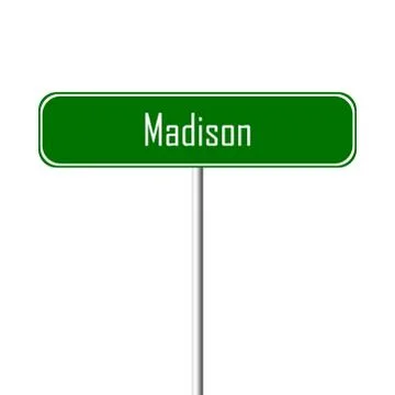 Madison Town sign - place-name sign 스톡 일러스트