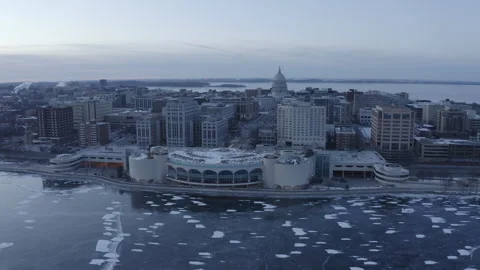 Madison Winter Evening 02 Video stock 321707122