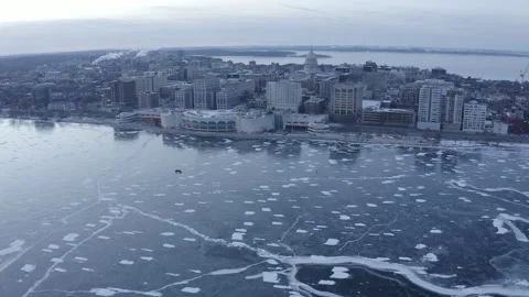 Madison Winter Evening 04 Video stock 321707114