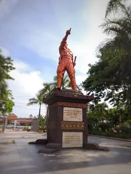 Madiun, East Java, Indonesia - September 23, 2022: Monument to Colonel Marhad Stock Photos