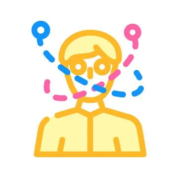 Madness guy color icon vector illustration Stock Illustration