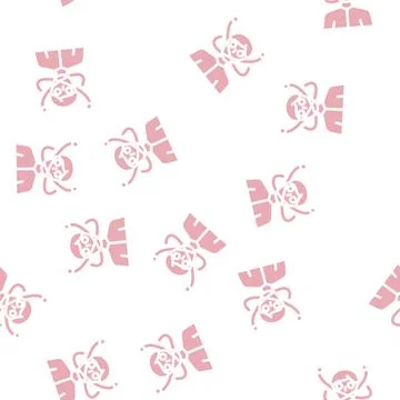 Madness guy glyph vector seamless pattern Stock Illustration