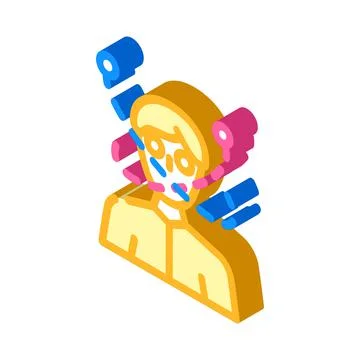 Madness guy isometric icon vector illustration Stock Illustration