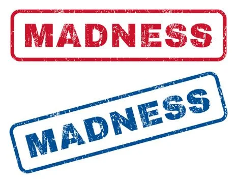 Madness Rubber Stamps Stock Illustration