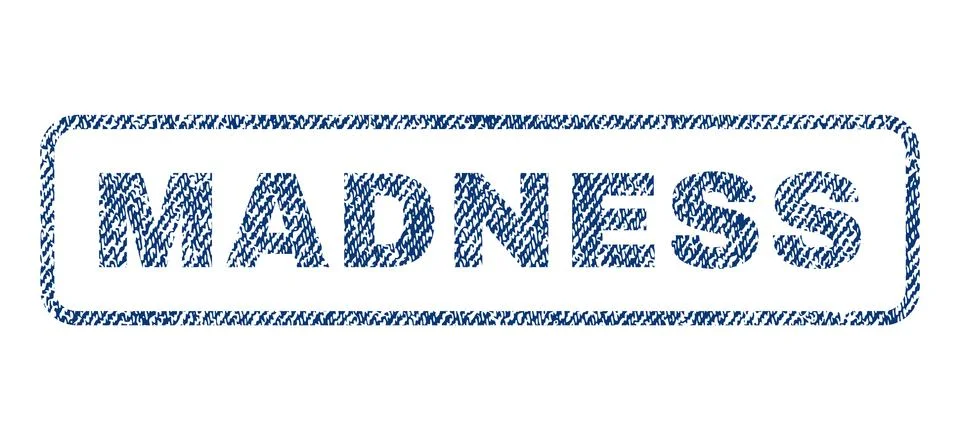 Madness Textile Stamp Stock Illustration