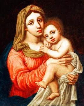 Madonna and child.. Stock Illustration