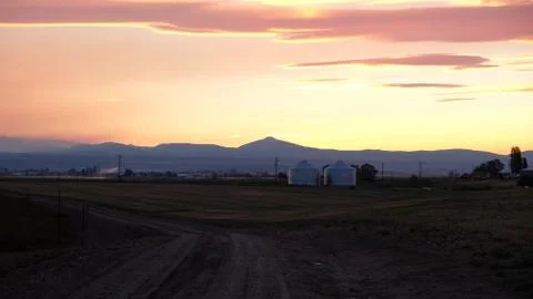 Madras Oregon Sunset Clouds Stock Photos
