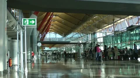 Madrid Airport Stock Footage 10917136