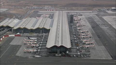 Madrid Airport Stock Footage 65384373