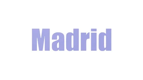 Madrid Animated Tag Cloud Isolated On White Stock Footage 103097662