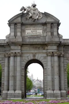 Madrid arch Stock Photos