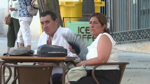 Madrid begins its festivities for the Virgin of La Paloma, Madrid, ES - 14 Aug 2 Stock Footage 342286687