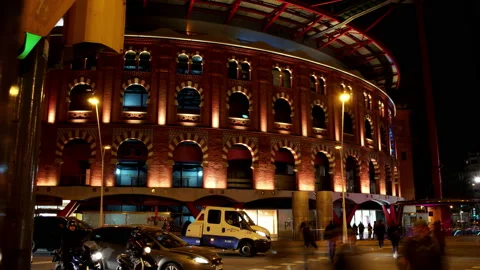 Madrid Bull Fighting Ring Timelapse 4K Stock Footage 233460872