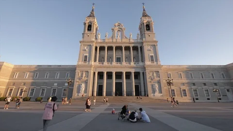Madrid the Cathedral Video stock 126274673