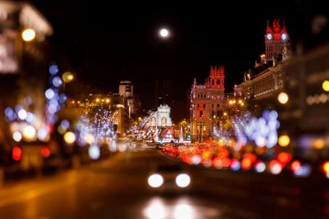 Madrid at christmas Stock Photos