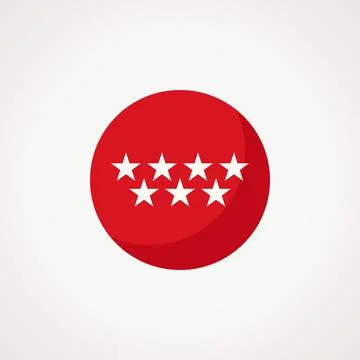 Madrid - Circular Flag Stock Illustration