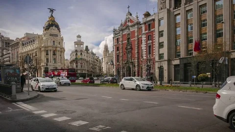 Madrid city center Stock Footage 74499074