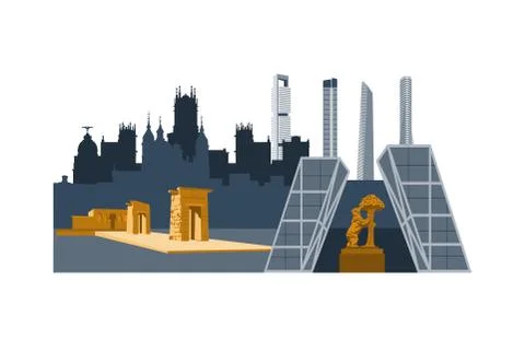 Madrid city Ilustración de archivo