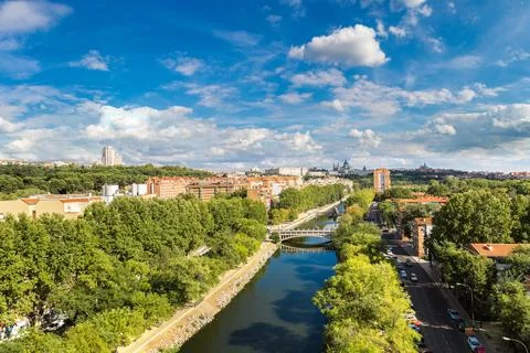 Madrid cityscape Stock Photos