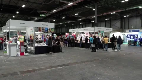 Madrid Comic Pop Up fair helps comics gain ground in Spain, Spain, ES - 06 Nov 2 Stock Footage 255000793