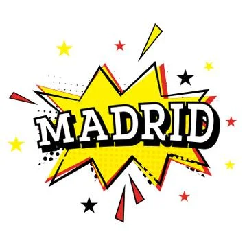 Madrid. Comic Text in Pop Art Style. Stockillustratie
