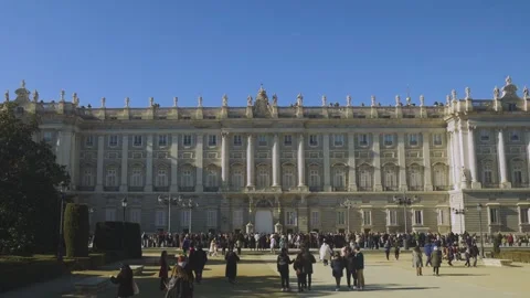 Madrid, December 30th 2024 amazing view of the Royal Palace Stock Footage 297955053