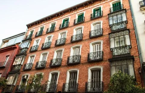 Madrid facades Stock Photos