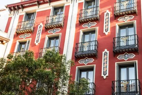 Madrid facades Stock Photos