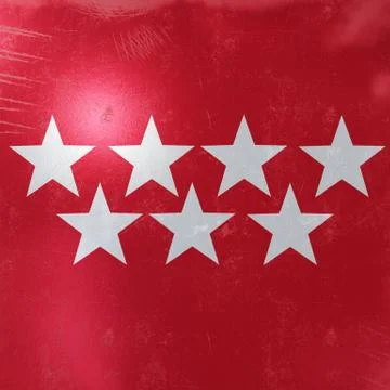 Madrid flag icon Stock Illustration