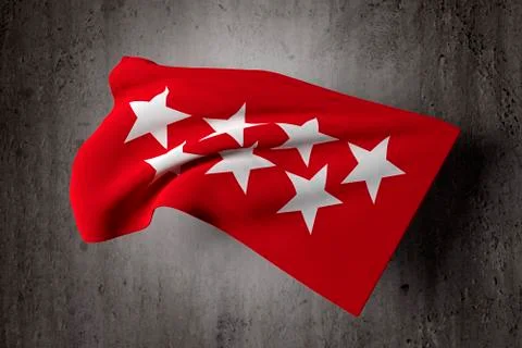 Madrid flag Stock Illustration