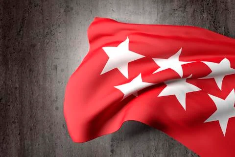 Madrid flag Stock Illustration