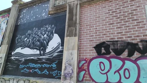 Madrid graffiti Stock Footage 297763207