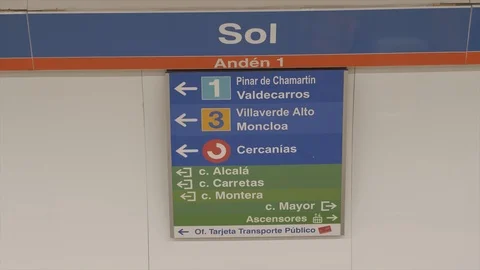 Madrid metro Stock Footage 126275680