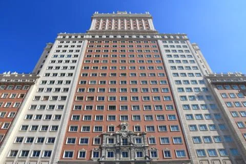 MADRID - OCTOBER 22: Edificio Espana facade view on October 22, 2012 in Madri Stock Photos
