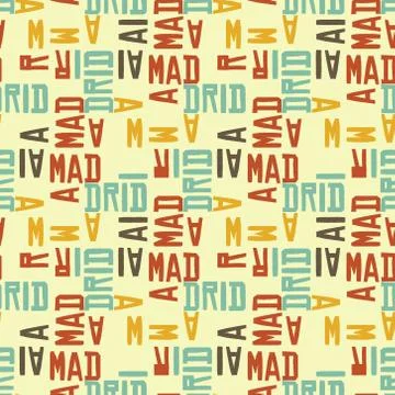 Madrid pattern seamless design Stock Illustration