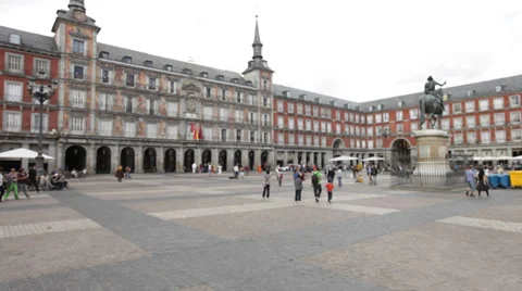 MADRID - PLAZA MAYOR Video stock 28010079