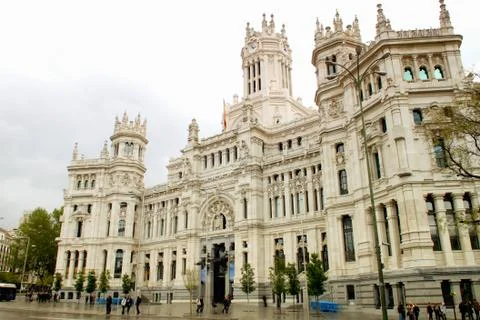 Madrid post office Stock Photos