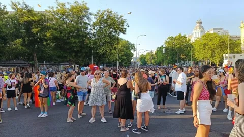 Madrid Pride Parade in 2022 Stock Footage 297763205