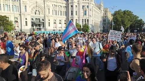 Madrid Pride Parade in 2022 Stock Footage 297763272
