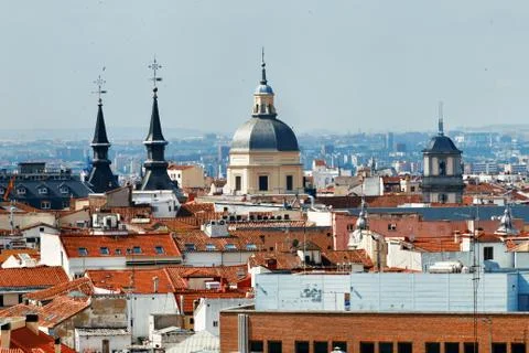 Madrid rooftop view Stock Photos