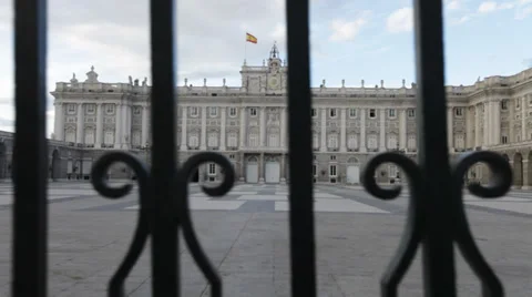 MADRID - ROYAL PALACE FROM FAR Stock Footage 28123404