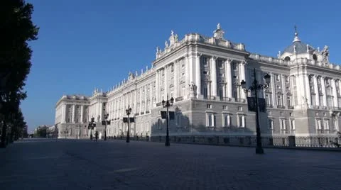 Madrid Royal Palace side Stock Footage 21224645